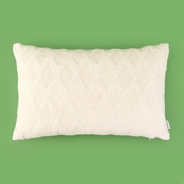 Soft Dahon Kırlent - Ekru - 35x55 cm ürün görseli