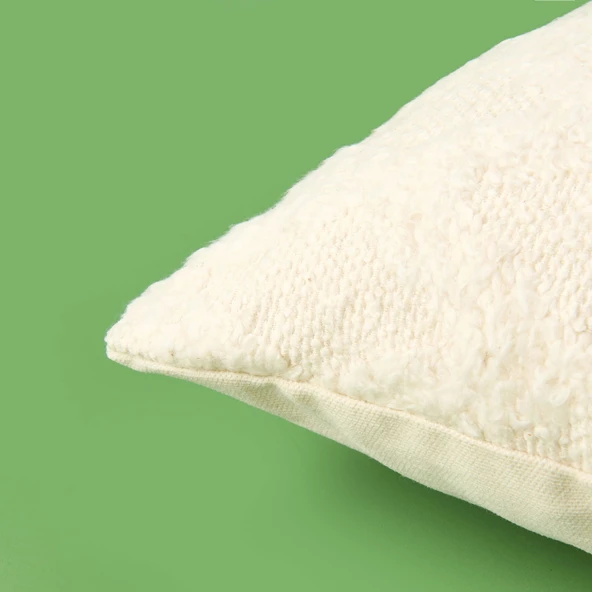 Soft Dahon Kırlent - Ekru - 35x55 cm - Resim 3