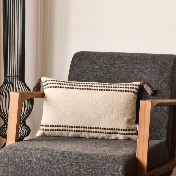 Soft Sanvi Kırlent - Ekru - 30x50 cm ürün görseli