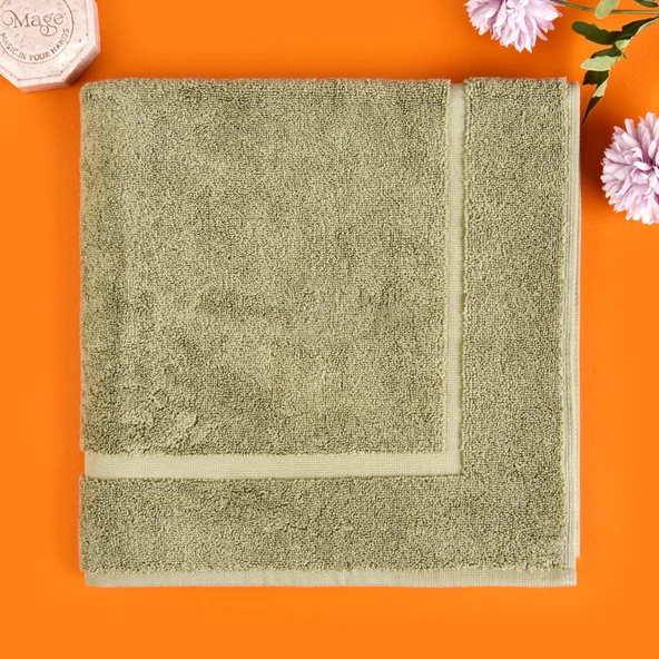 Soft Samantha Ayak Havlusu - Haki - 60x60 cm ürün görseli 1