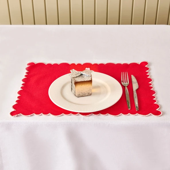 Soft Amore Amerikan Servis - Kırmızı - 30x50 cm ürün görseli