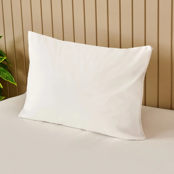 Soft Sane Sıvı Geçirmez Yastık Alezi - Beyaz - 50x70 cm ürün görseli 1