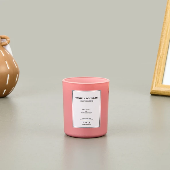 Le Jardin Vanilla Bourbon Kokulu Mum - Pembe - 120 gr ürün görseli 1