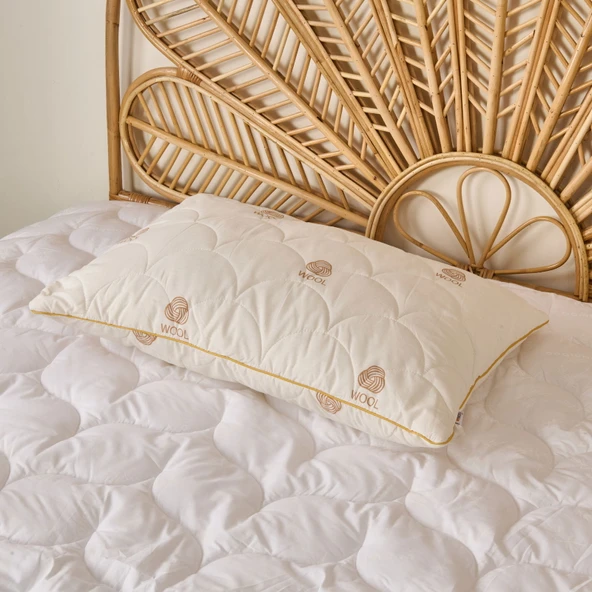 Soft Yün Yastık - Beyaz - 50x70 cm - Resim 2