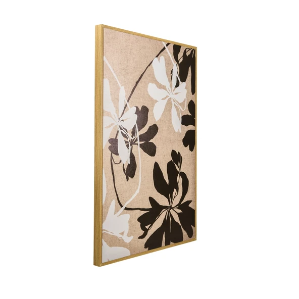 Deco Flora Tablo - Bej / Kahverengi - 90x60 cm - Resim 2