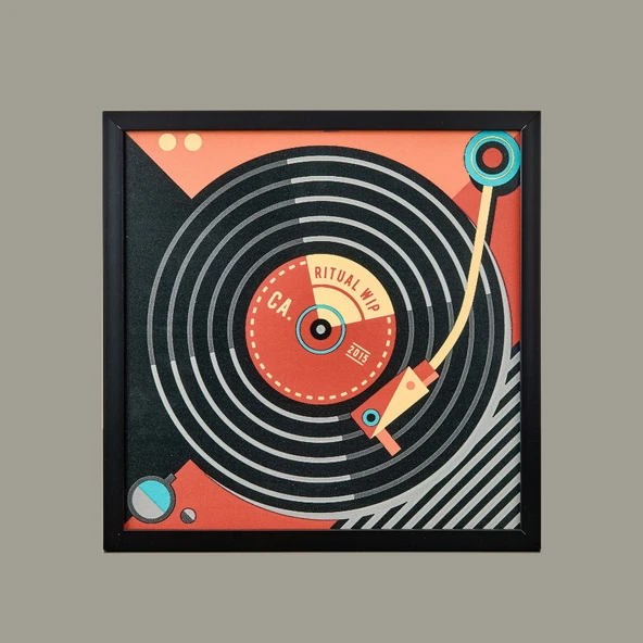 Deco Pikap Pano Tablo - Renkli - 40x40 cm - Resim 2