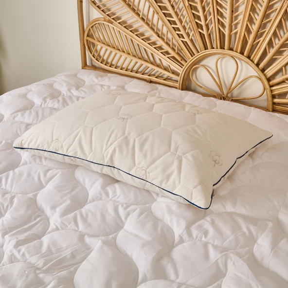 Soft Pamuk Yastık - Beyaz - 50x70 cm - Resim 2