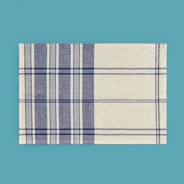 Deniz 4'lü Amerikan Servis - Ekru / Mavi - 30x45 cm - Resim 2