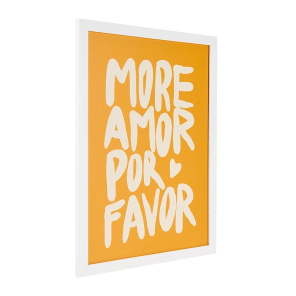 Deco More Amor Por Favor Pano - Sarı - 30x40 cm - Resim 3