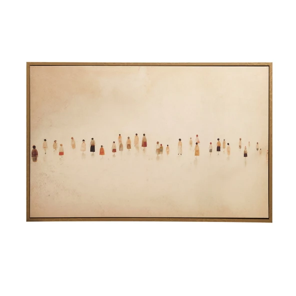 Deco Sociedad Tablo - Bej - 90x60 cm - Resim 2