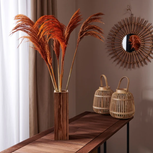 Deco Pampas Yapay Çiçek - Turuncu - 90x20 cm ürün görseli