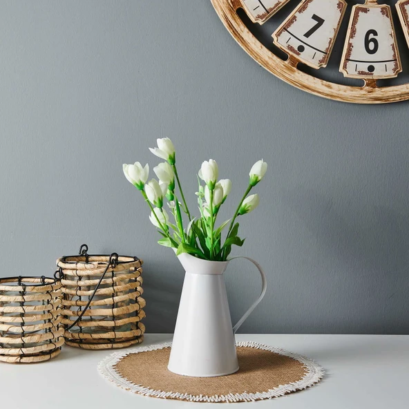 Manolya Yapay Çiçek - Beyaz ürün görseli