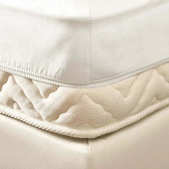 Soft Penye Tek Kişilik Lastikli Çarşaf - Beyaz - 100x200 cm - Resim 2