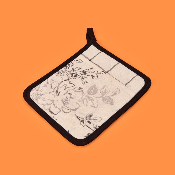 Evora Tutaç - Ekru / Siyah - 15x20 cm ürün görseli 1