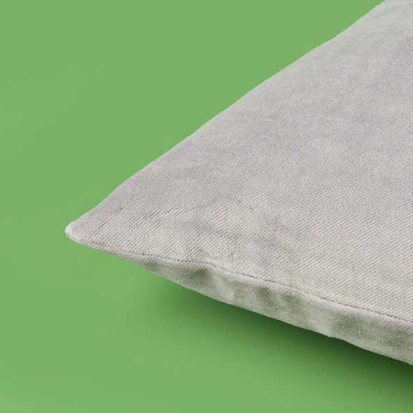 Soft Shiney Kırlent - Gri - 40x40 cm - Resim 3