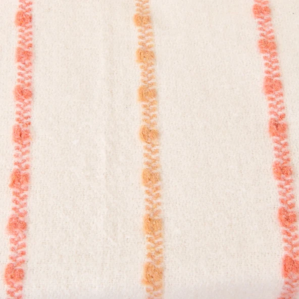 Soft Elvia Pamuklu Tek Kişilik Battaniye - Krem - 150x200 cm - Resim 2