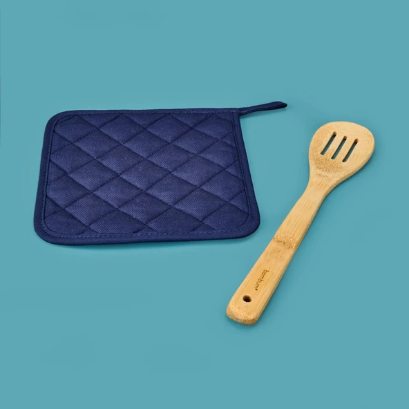 Gabardin Tutaç - Lacivert - 20x20 cm - Resim 2