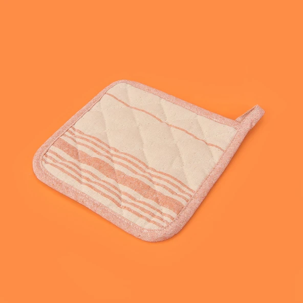 Tarçın Tutaç - Ekru / Kiremit - 20x20 cm ürün görseli 1