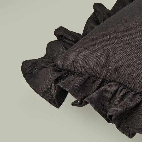 Soft Fancy Kırlent - Siyah - 40x40 cm - Resim 3