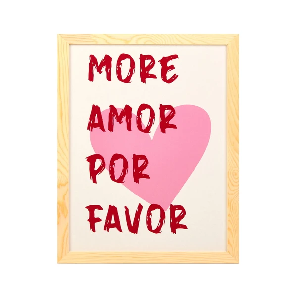 Deco Bold Hearts Duvar Panosu - Kırmızı / Pembe - 30x40 cm ürün görseli