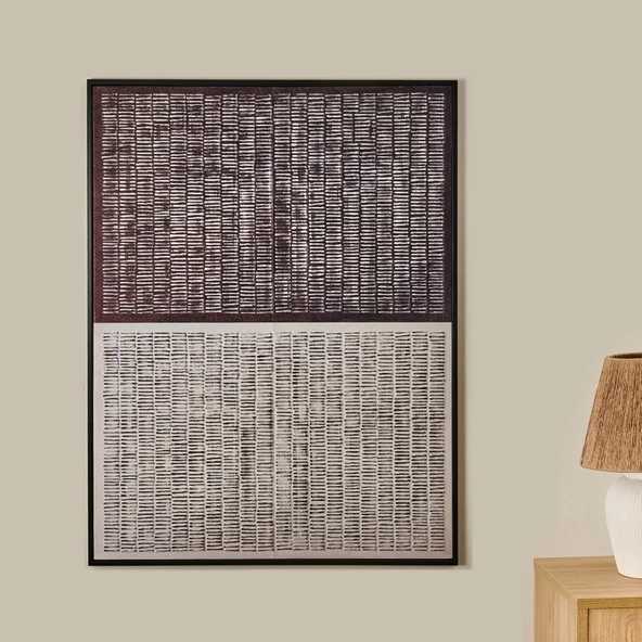 Deco Otilie Kanvas Tablo - Siyah / Krem - 120x90 cm ürün görseli 1
