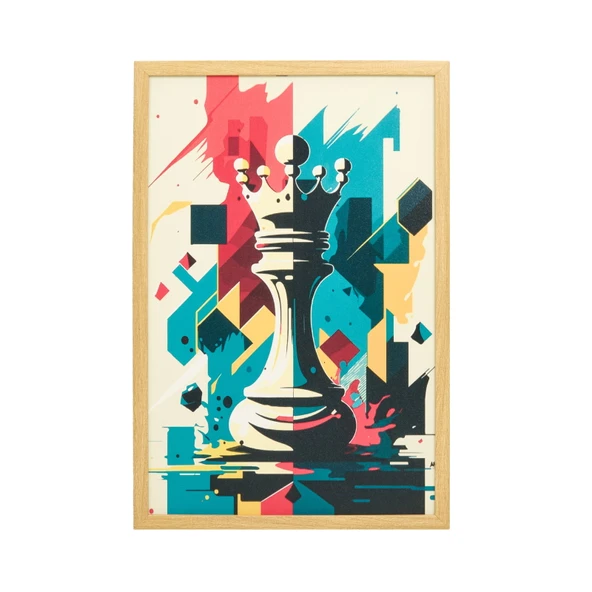 Deco Şah Pano Tablo - Renkli - 40x60 cm - Resim 2