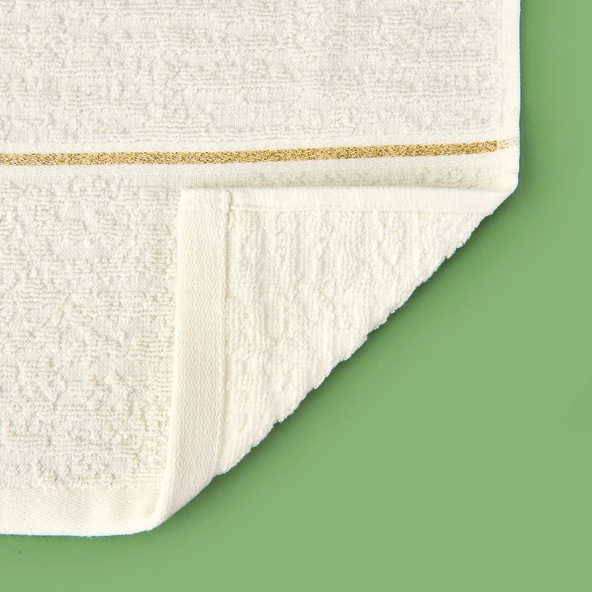 Soft Golden Star Line El Havlusu - Ekru - 30x50 cm - Resim 3