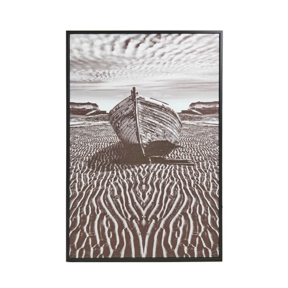 Deco Barcola Tablo - Siyah - 90x60 cm - Resim 2