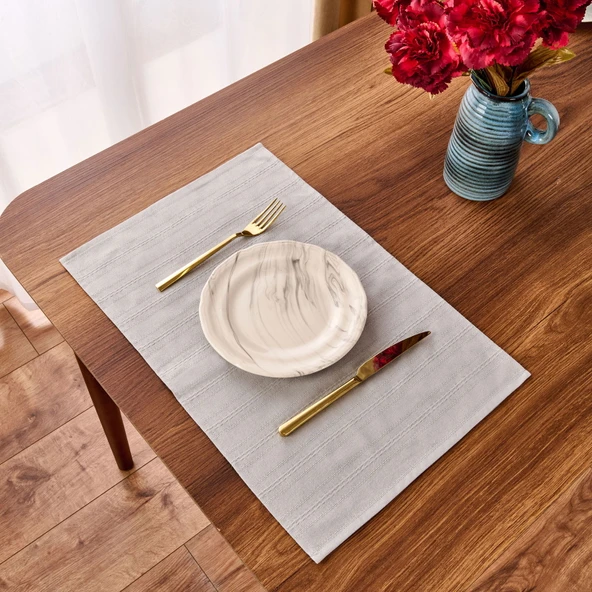 Soft Breeze 2'li Amerikan Servis - Gri - 30x50 cm ürün görseli