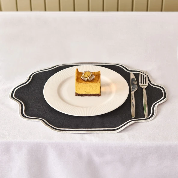 Soft Elegant Amerikan Servis - Siyah - 30x50 cm ürün görseli