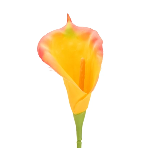 Deco Yapay Zambak Çiçeği - Turuncu - 60 cm - Resim 3