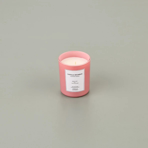 Le Jardin Vanilla Bourbon Kokulu Mum - Pembe - 120 gr - Resim 3
