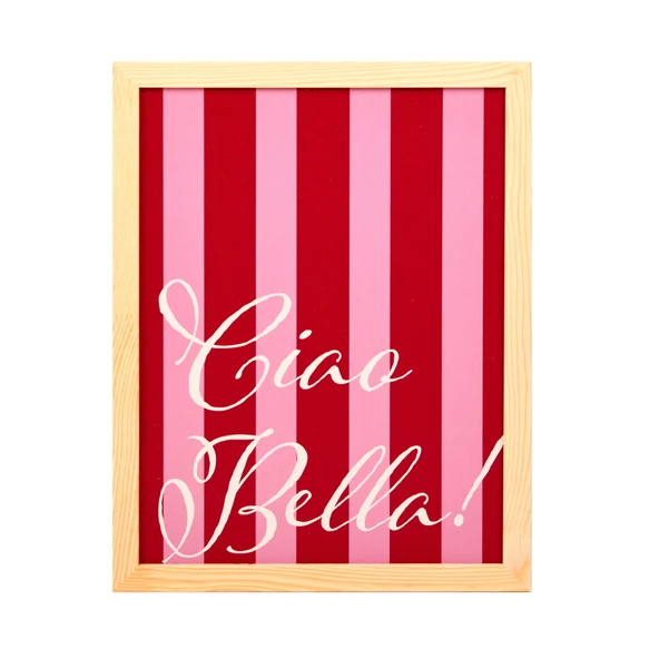 Deco Bright Holidays Duvar Panosu - Kırmızı / Pembe - 30x40 cm ürün görseli