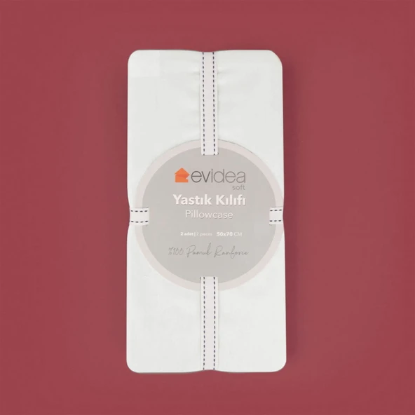 Soft Basic 2'li Yastık Kılıfı - Beyaz - 50x70 cm - Resim 3