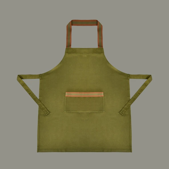 Gabardin Mutfak Önlüğü - Yeşil - 65x80 cm ürün görseli