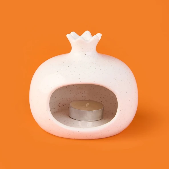 Deco Melograno Buhurdanlık - Beyaz - 10 cm - 2