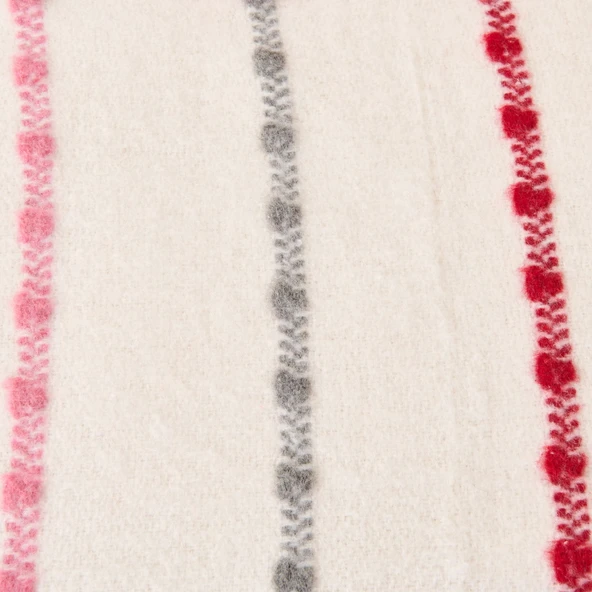 Soft Elvia Pamuklu Tek Kişilik Battaniye - Krem - 150x200 cm - Resim 2