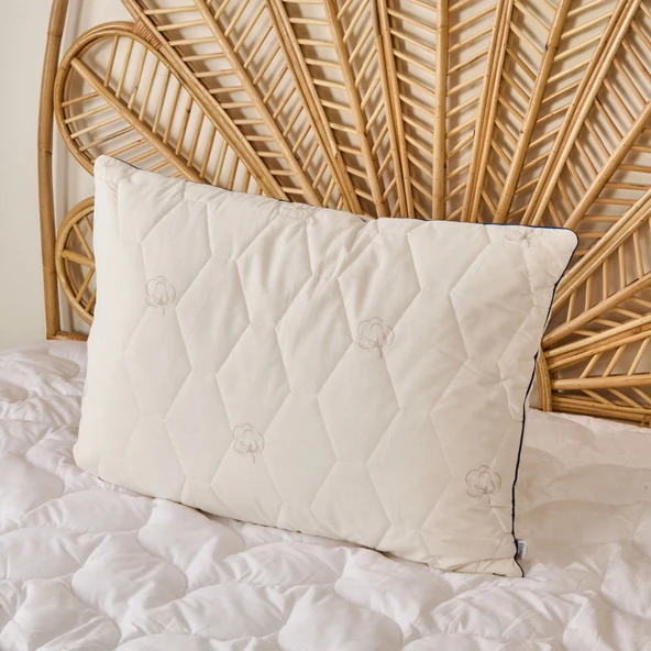 Soft Pamuk Yastık - Beyaz - 50x70 cm ürün görseli 1