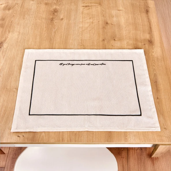 Soft Ruvo 2'li Amerikan Servis - Ekru - 35x50 cm - Resim 2