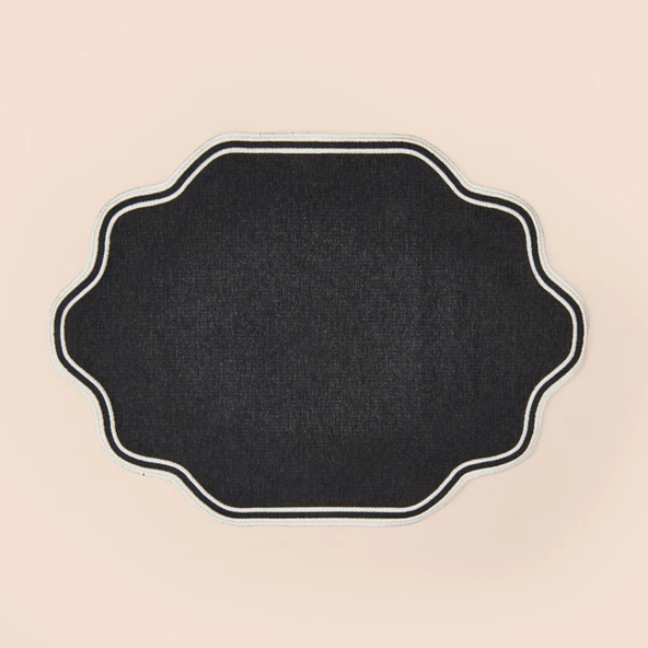 Soft Elegant Amerikan Servis - Siyah - 30x50 cm - Resim 3