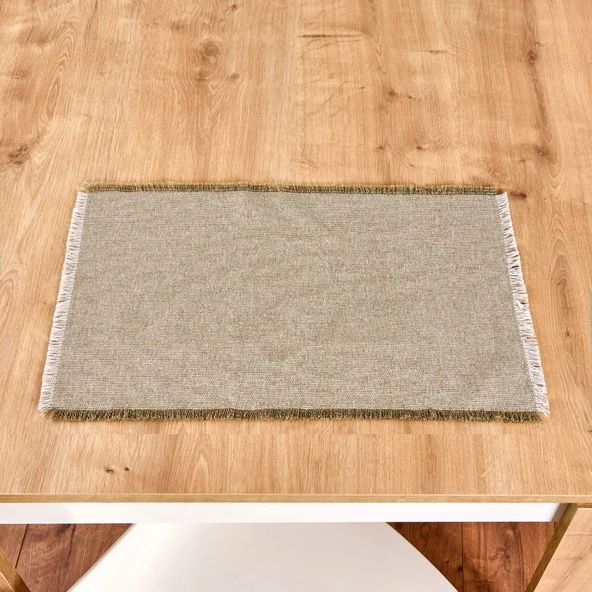 Soft Plaid 2'li Amerikan Servis - Yeşil - 30x50 cm - Resim 2