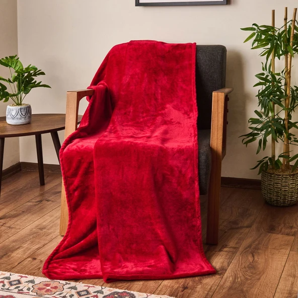 Soft Wellsoft TV Battaniyesi - Kırmızı - 120x160 cm ürün görseli
