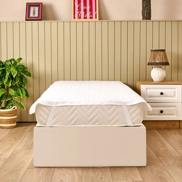 Soft Nando Basic Lastikli Alez - Beyaz - 100x200 cm ürün görseli 1