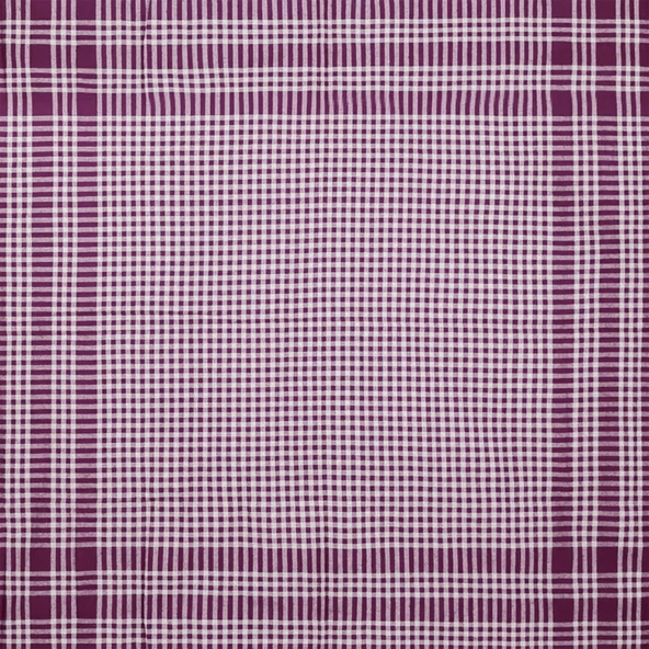 Soft Ekoseli Piknik Örtüsü - Bordo - 165x165 cm - Resim 2