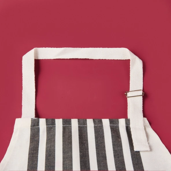 Soft Zoe Mutfak Önlüğü - Ekru / Siyah - 54x78 cm - Resim 2