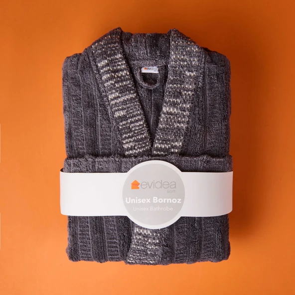 Soft Sun Madness Unisex Bornoz - Gri - L/XL ürün görseli 1