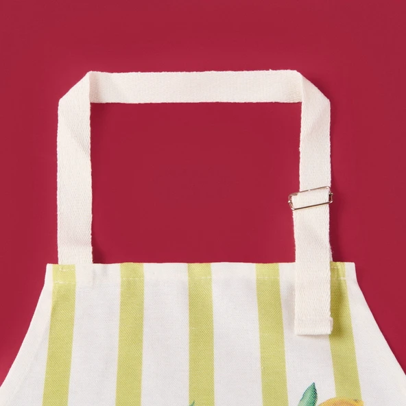 Soft Lime Cello Helios Mutfak Önlüğü - Sarı / Ekru - 54x78 cm - Resim 3