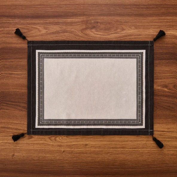 Soft Ethnic 2'li Amerikan Servis - Beyaz - 35x55 cm - Resim 2