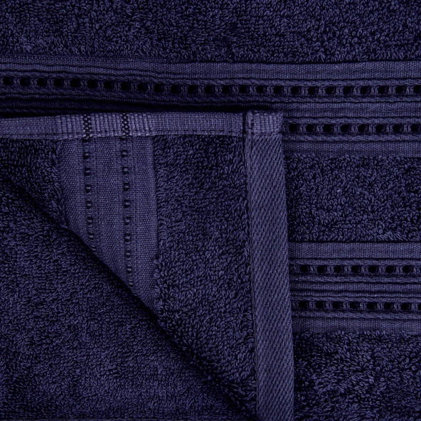 Soft Lapa 2'li Havlu Seti - Lacivert - 30x30 cm - Resim 2