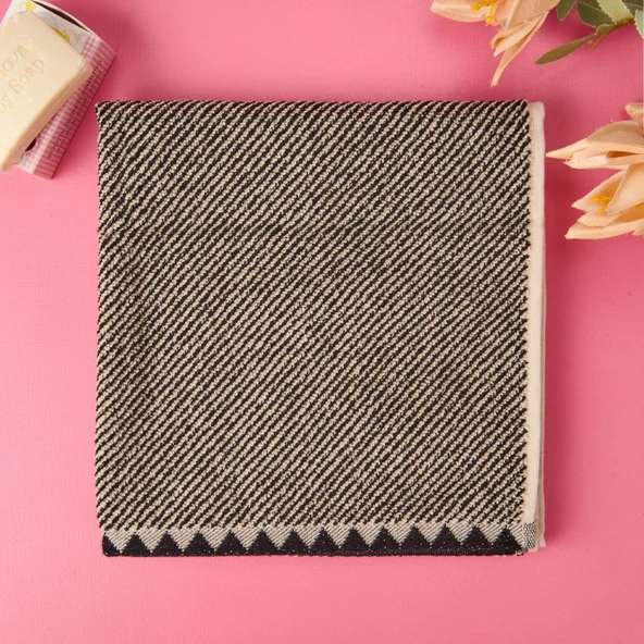 Soft İpliği Boyalı Yüz Havlusu - Bej - 50x80 cm ürün görseli